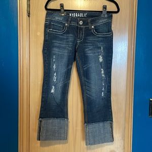 Hydraulic Capri Cuffed Jeans - sz 9/10